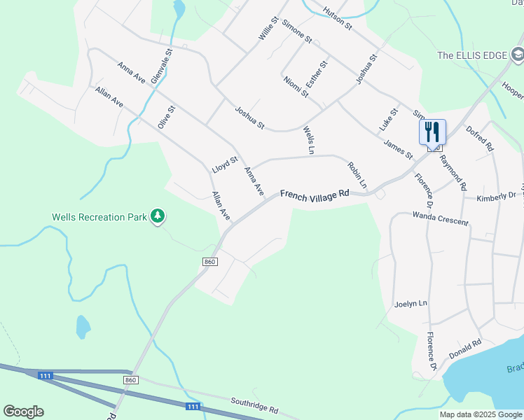 map of restaurants, bars, coffee shops, grocery stores, and more near 88 French Village Road in Rothesay