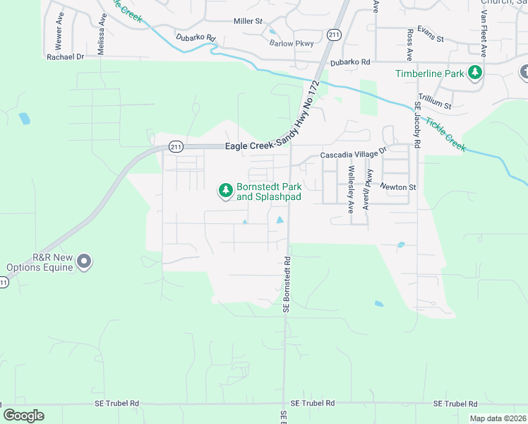 map of restaurants, bars, coffee shops, grocery stores, and more near 19410 Oak Avenue in Sandy