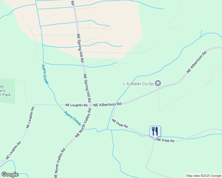 map of restaurants, bars, coffee shops, grocery stores, and more near 22835 Northeast Albertson Road in Gaston
