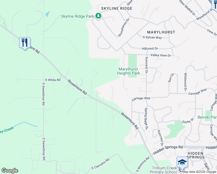 map of restaurants, bars, coffee shops, grocery stores, and more near 19621 South Hazelhurst Lane in West Linn