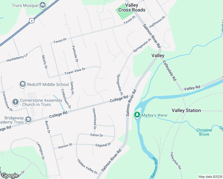 map of restaurants, bars, coffee shops, grocery stores, and more near 148 Springwater Place in Valley