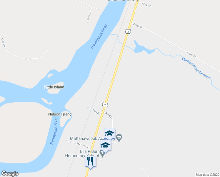 map of restaurants, bars, coffee shops, grocery stores, and more near 270 Main Street in Lincoln