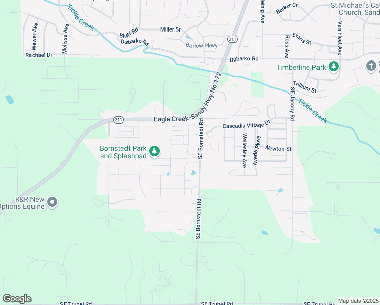 map of restaurants, bars, coffee shops, grocery stores, and more near 19233 Oak Avenue in Sandy