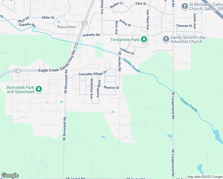map of restaurants, bars, coffee shops, grocery stores, and more near 39280 Newton Street in Sandy