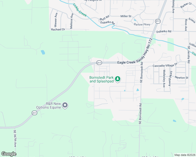 map of restaurants, bars, coffee shops, grocery stores, and more near 19131 Dublin Avenue in Sandy