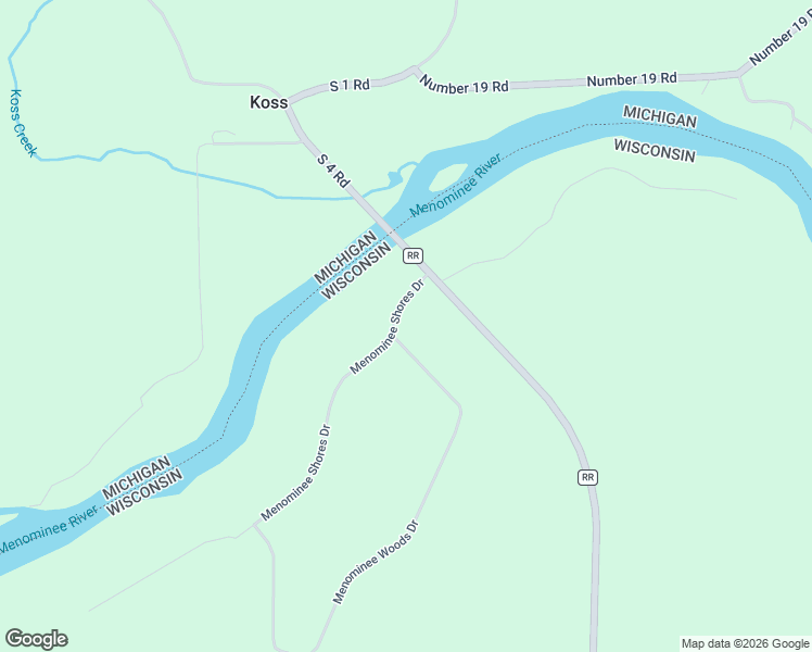 map of restaurants, bars, coffee shops, grocery stores, and more near N11945 Menominee Shores Drive in Wausaukee