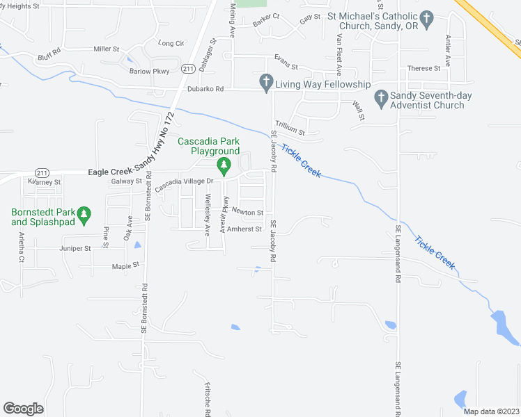 map of restaurants, bars, coffee shops, grocery stores, and more near 39337 Newton Street in Sandy