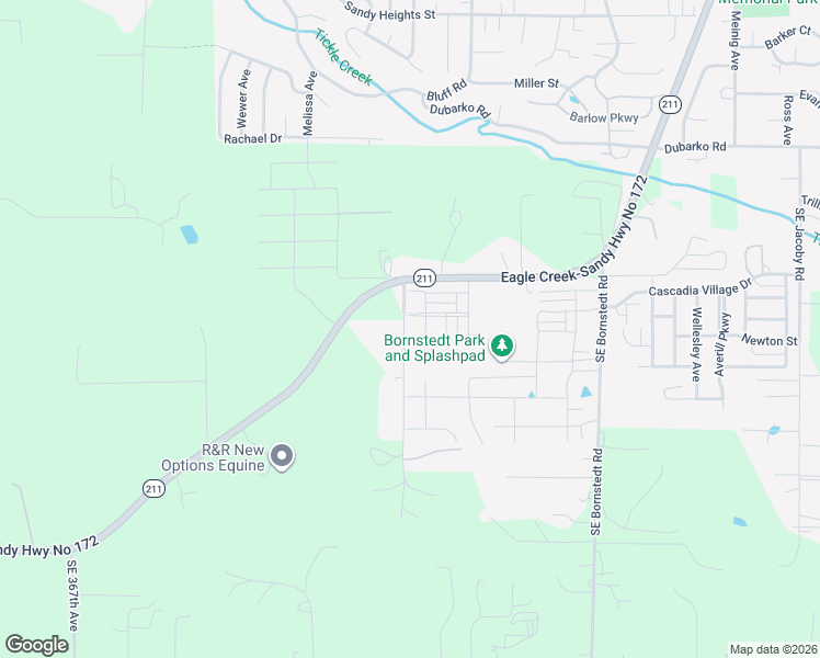 map of restaurants, bars, coffee shops, grocery stores, and more near 19131 Dublin Avenue in Sandy