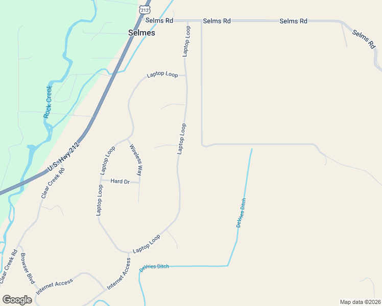 map of restaurants, bars, coffee shops, grocery stores, and more near 53 Laptop Loop in Roberts