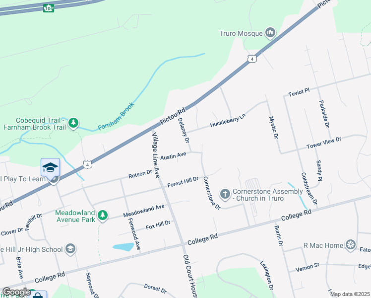 map of restaurants, bars, coffee shops, grocery stores, and more near 43 Austin Avenue in Truro