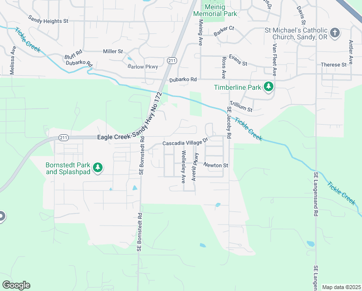 map of restaurants, bars, coffee shops, grocery stores, and more near 19017 Wellesley Avenue in Sandy