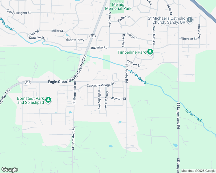 map of restaurants, bars, coffee shops, grocery stores, and more near 19006 Averill Parkway in Sandy