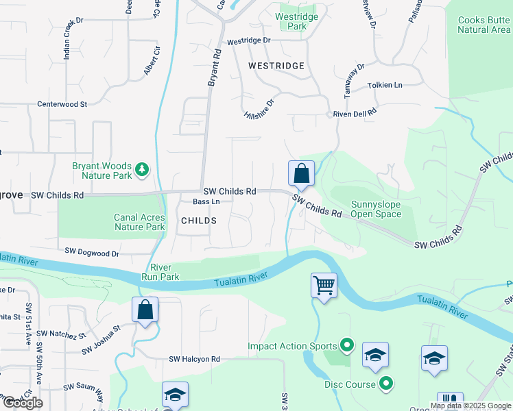 map of restaurants, bars, coffee shops, grocery stores, and more near 19431 Kokanee Court in Lake Oswego