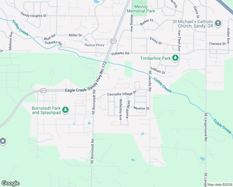 map of restaurants, bars, coffee shops, grocery stores, and more near 19017 Wellesley Avenue in Sandy