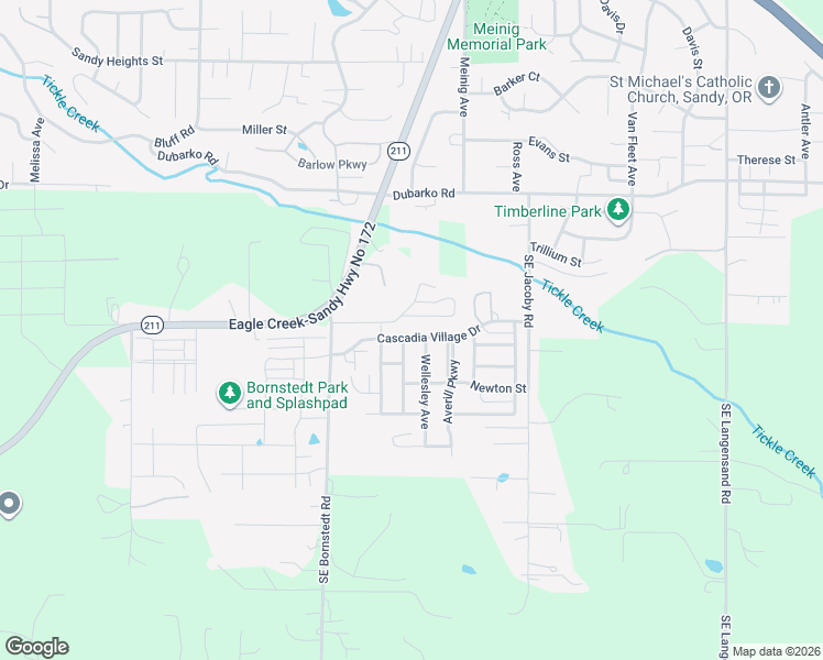 map of restaurants, bars, coffee shops, grocery stores, and more near 19017 Wellesley Avenue in Sandy