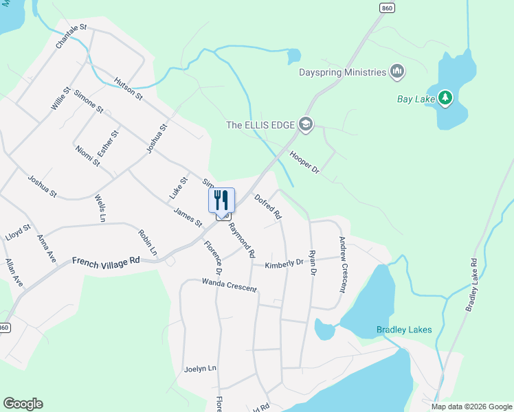 map of restaurants, bars, coffee shops, grocery stores, and more near 6 Dofred Road in Rothesay
