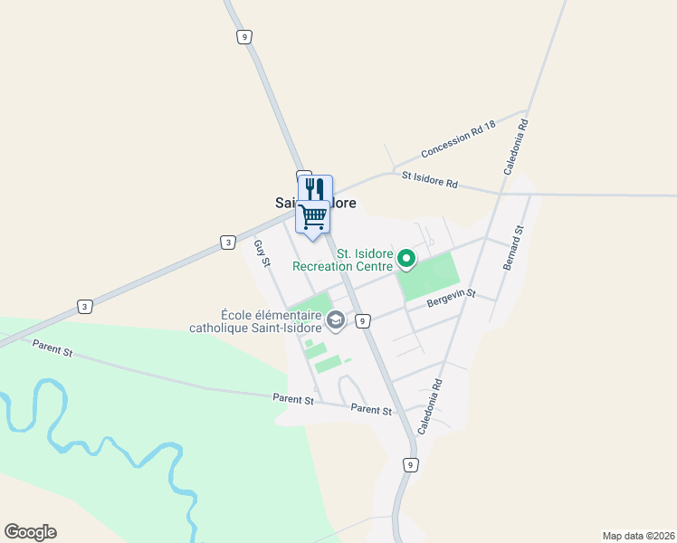map of restaurants, bars, coffee shops, grocery stores, and more near 5 Alphonse Street in Saint Isidore