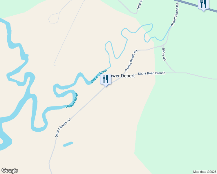 map of restaurants, bars, coffee shops, grocery stores, and more near 283 Debert Beach Road in Debert