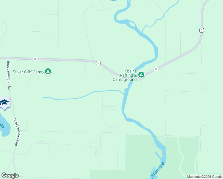 map of restaurants, bars, coffee shops, grocery stores, and more near W14145 County Road C in Town of Silver Cliff