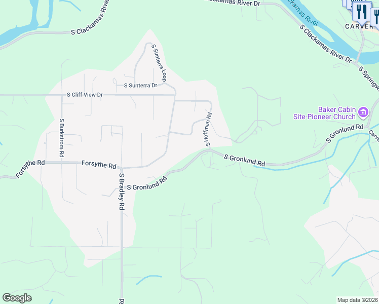 map of restaurants, bars, coffee shops, grocery stores, and more near 17212 South Carlson Road in Oregon City