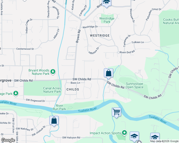 map of restaurants, bars, coffee shops, grocery stores, and more near 19192 Megan Place in Lake Oswego