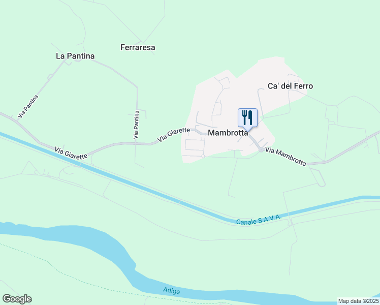 map of restaurants, bars, coffee shops, grocery stores, and more near 22 Via Giorgio Perlasca in Provincia di Verona