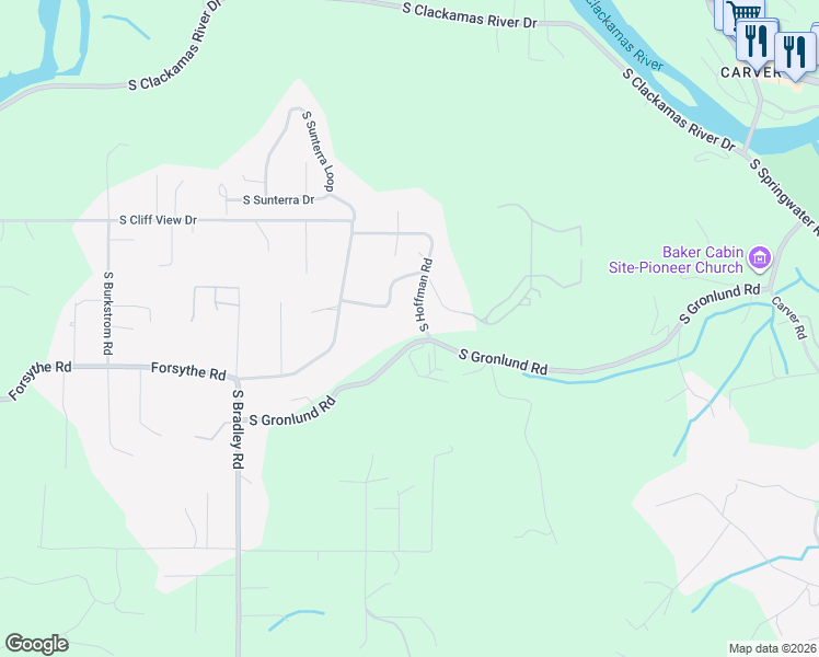 map of restaurants, bars, coffee shops, grocery stores, and more near 17212 South Carlson Road in Oregon City