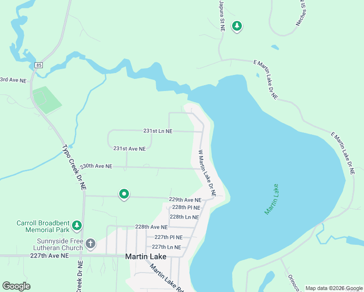 map of restaurants, bars, coffee shops, grocery stores, and more near 6940 231st Lane Northeast in Stacy