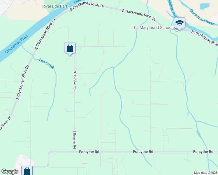 map of restaurants, bars, coffee shops, grocery stores, and more near Skirbin Lane in Oregon City