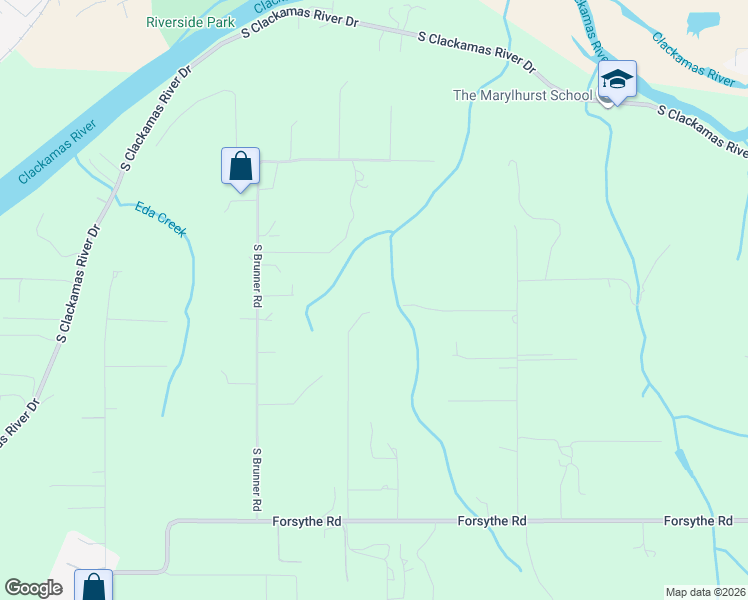 map of restaurants, bars, coffee shops, grocery stores, and more near Skirbin Lane in Oregon City