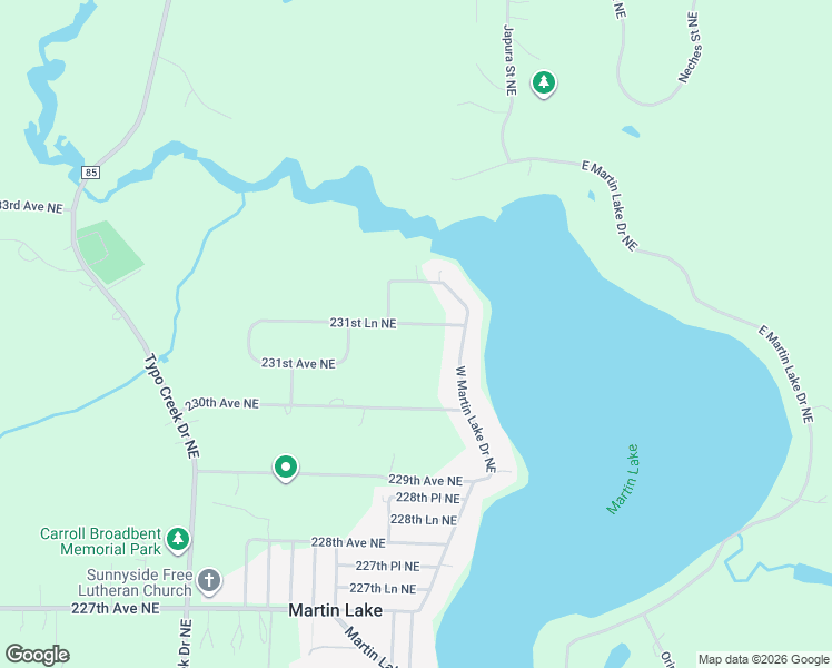 map of restaurants, bars, coffee shops, grocery stores, and more near 6940 231st Lane Northeast in Stacy
