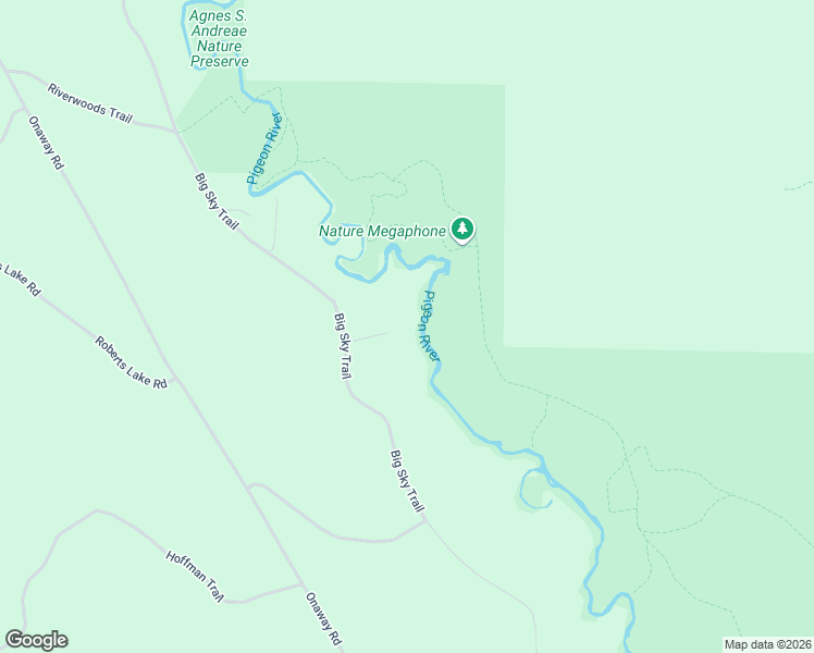 map of restaurants, bars, coffee shops, grocery stores, and more near 4971 Big Sky Trail in Cheboygan