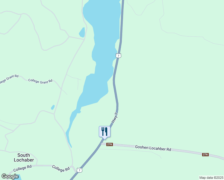 map of restaurants, bars, coffee shops, grocery stores, and more near 11 Nova Scotia Trunk 7 in Goshen