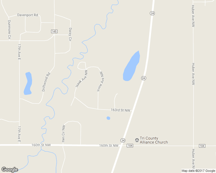 map of restaurants, bars, coffee shops, grocery stores, and more near 16436 Irvine Avenue Northwest in Clearwater