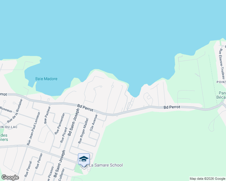 map of restaurants, bars, coffee shops, grocery stores, and more near 76 Rue du Marais in Notre-Dame-De-L'Ã�Le-Perrot