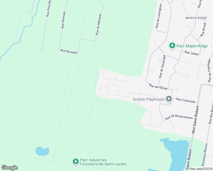 map of restaurants, bars, coffee shops, grocery stores, and more near 2831 Place du Lièvre in Saint-Lazare