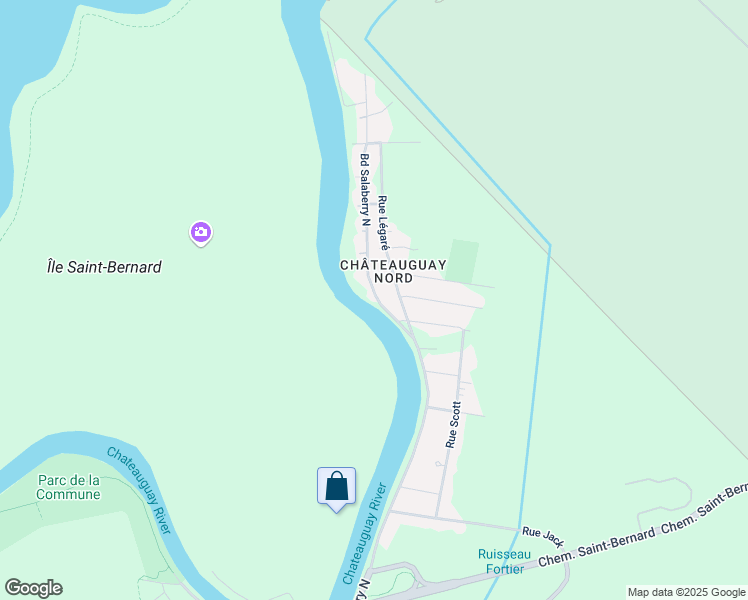 map of restaurants, bars, coffee shops, grocery stores, and more near 391 Boulevard Salaberry Nord in Châteauguay