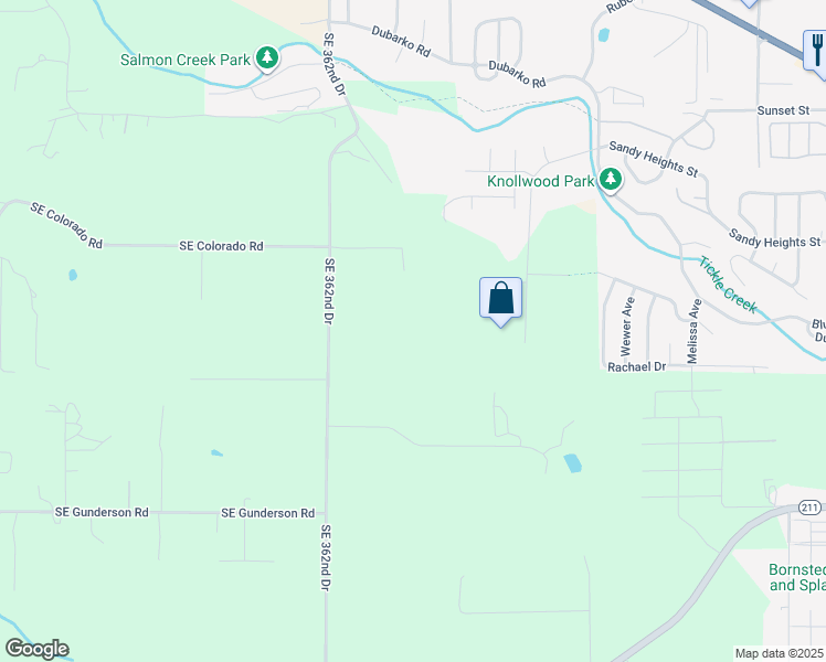 map of restaurants, bars, coffee shops, grocery stores, and more near 18300 Southeast 362nd Drive in Sandy
