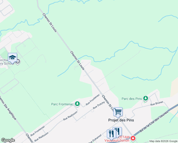 map of restaurants, bars, coffee shops, grocery stores, and more near 1361 Chemin Saint Louis in Saint-Lazare