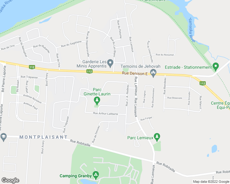 map of restaurants, bars, coffee shops, grocery stores, and more near 82 Rue Jean-Louis-Boudreau in Granby