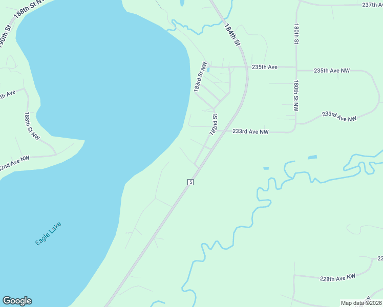 map of restaurants, bars, coffee shops, grocery stores, and more near 23240 182nd Street in Big Lake