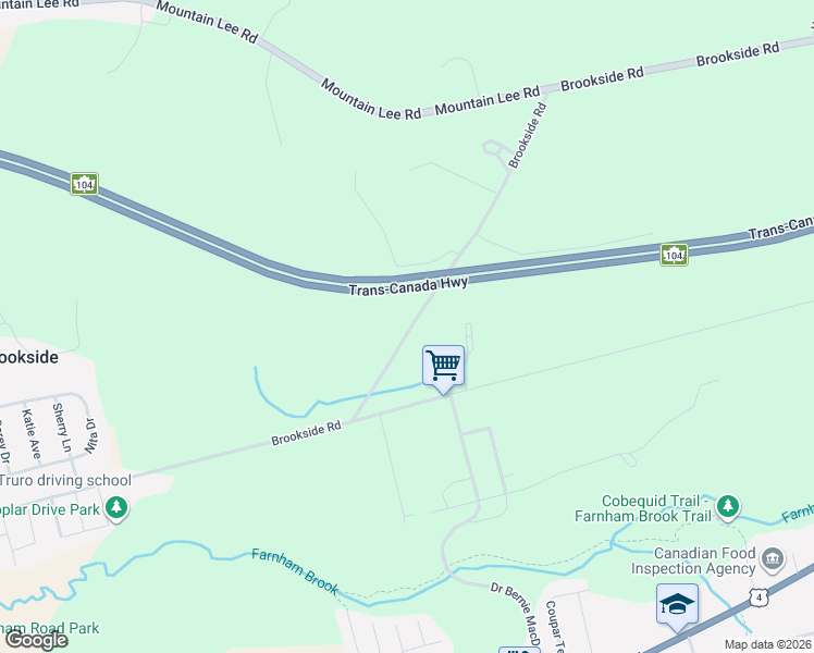 map of restaurants, bars, coffee shops, grocery stores, and more near in Brookside