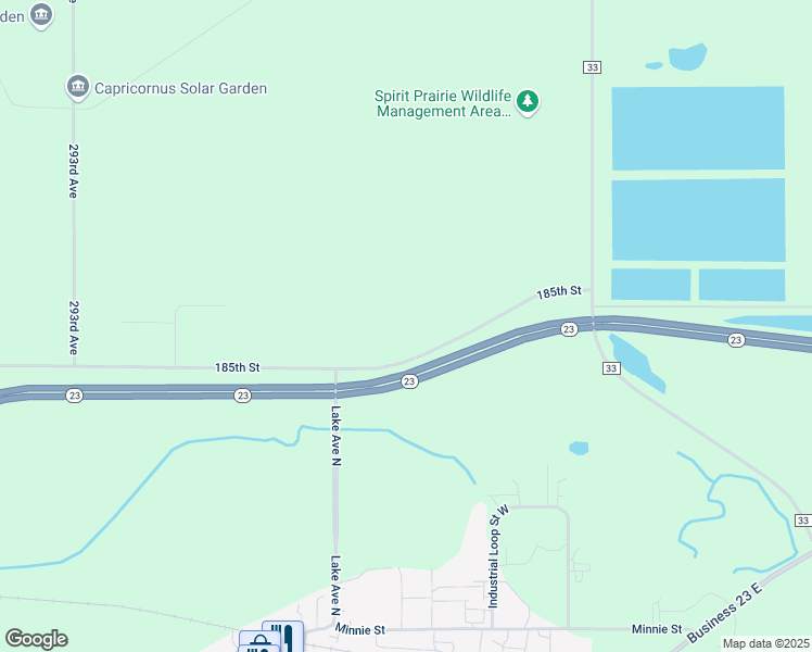 map of restaurants, bars, coffee shops, grocery stores, and more near 185th Street in Paynesville