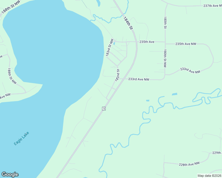 map of restaurants, bars, coffee shops, grocery stores, and more near 23240 182nd Street in Big Lake