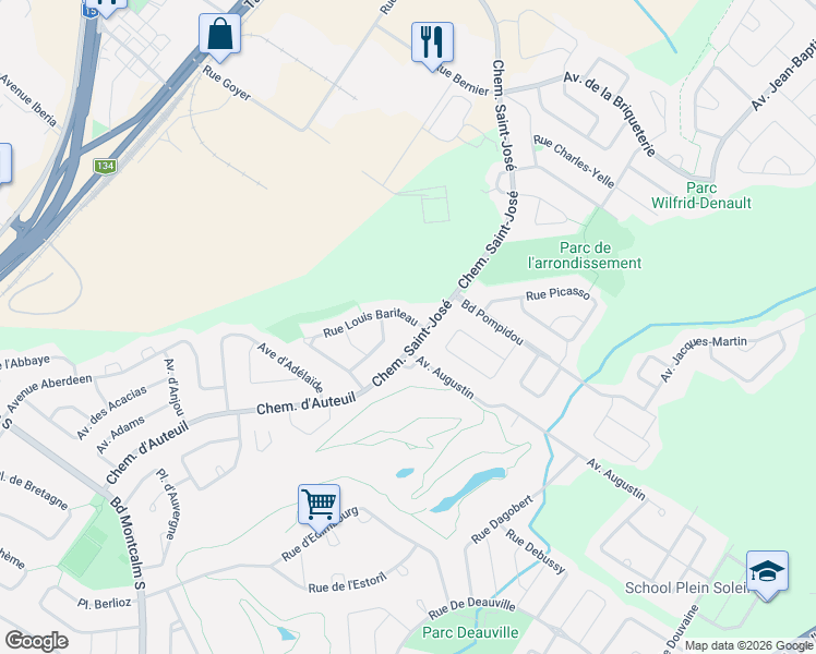 map of restaurants, bars, coffee shops, grocery stores, and more near 30 Rue Louis Bariteau in La Prairie