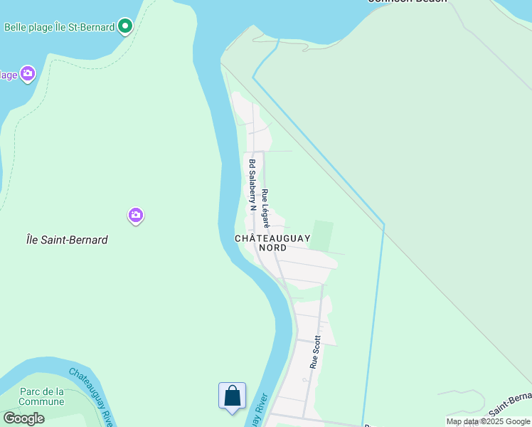 map of restaurants, bars, coffee shops, grocery stores, and more near 420 Rue Légaré in Châteauguay
