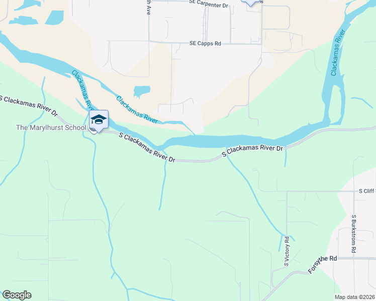 map of restaurants, bars, coffee shops, grocery stores, and more near 16091 South Clackamas River Drive in Oregon City