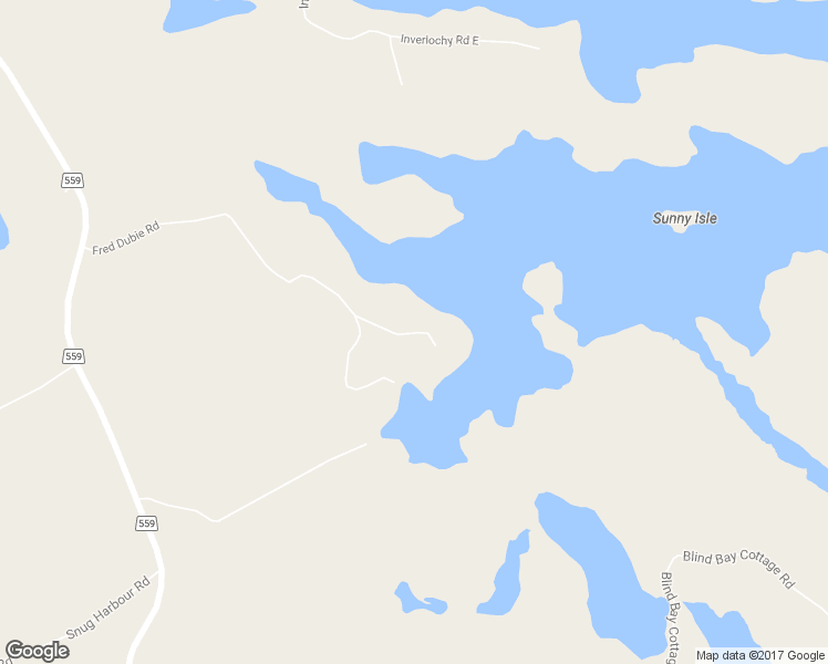 map of restaurants, bars, coffee shops, grocery stores, and more near Fred Dubie Road East in Parry Sound District