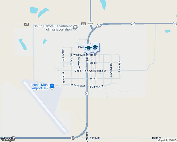 map of restaurants, bars, coffee shops, grocery stores, and more near in Isabel