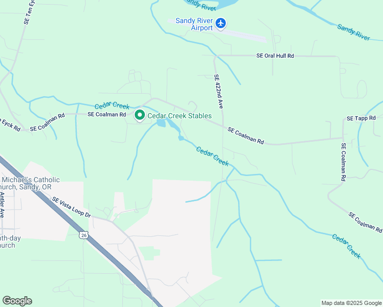map of restaurants, bars, coffee shops, grocery stores, and more near 41956 Southeast Coalman Road in Sandy